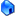 A small blue geometric icon appears on a transparent background. Its faceted form resembles a shaded cube, with light cyan highlights and dark navy-blue edges. No text or other objects are visible.