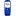 The image shows a compact blue mobile-phone icon against a transparent background. The phone has a dark blue outline and a pale screen area with several small colored marks near its top. Orange accent details appear near the lower right edge.
