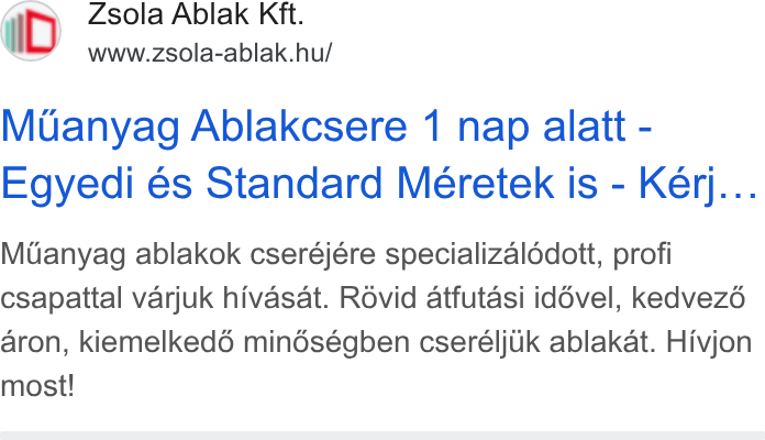 Zsola Ablak Kft. hirdetésének könyvtári kreatívképe