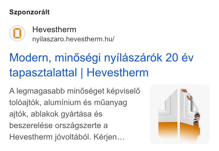 Hevestherm Hevesi-Hús KFT hirdetésének könyvtári kreatívképe