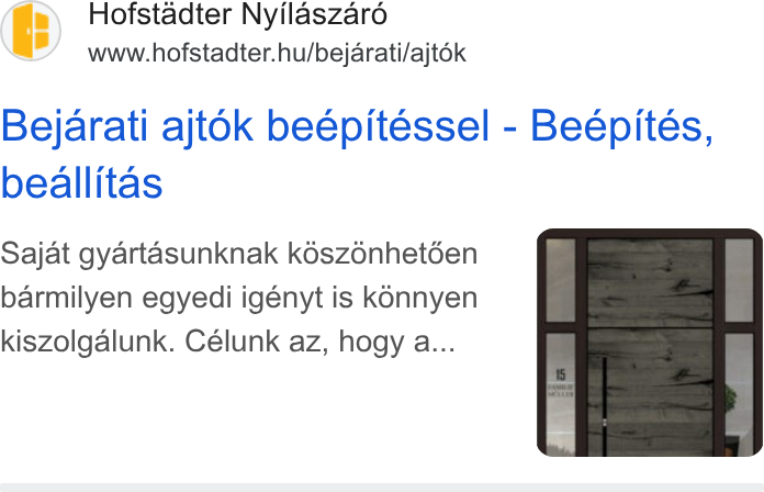 Hofstädter Nyílászáró Kft. hirdetésének könyvtári kreatívképe