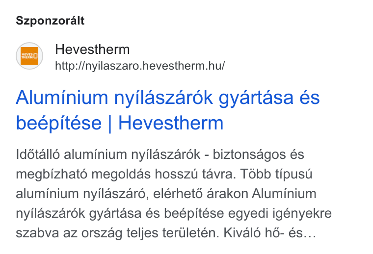 Hevestherm Hevesi-Hús KFT hirdetésének könyvtári kreatívképe