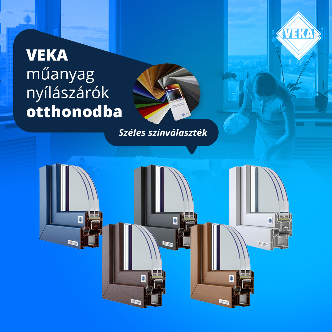 VEKA Magyarország hirdetésének könyvtári kreatívképe