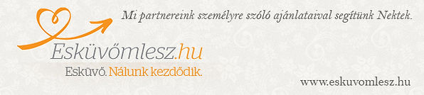Esküvőm lesz wedding partner banner with personalized offers tagline.