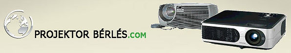 Projector rental banner with two projector photographs.