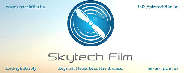 Skytech Film aerial and video production banner with film-reel icon.