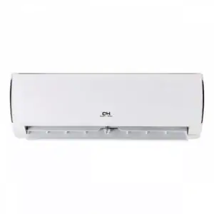 A white C&H wall-mounted indoor unit is shown in a square thumbnail. Its lower flap is open, exposing the dark outlet line, while the front carries a small central C&H mark. The product is isolated on white with no accessories.
