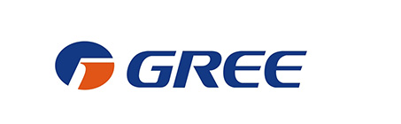 A blue-and-orange emblem sits beside a blue italic wordmark on a white background. The lettering reads “GREE.” No other text or objects are visible.