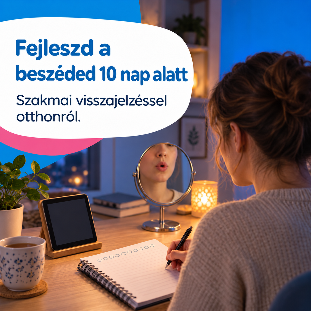 Fejleszd a beszéded 10 nap alatt Szakmai visszajelzéssel otthonról.