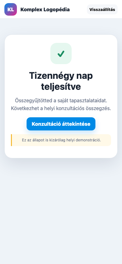 14 nap teljesítve mobil nézet