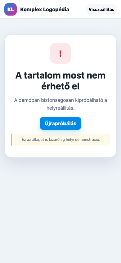 Tartalom · hiba mobil nézet
