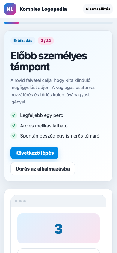 Ingyenes videós visszajelzés mobil nézet