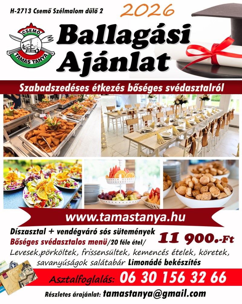 2026-os ballagási ajánlat plakátja.