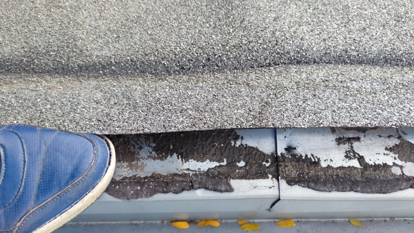Roofing or terrace material detail.