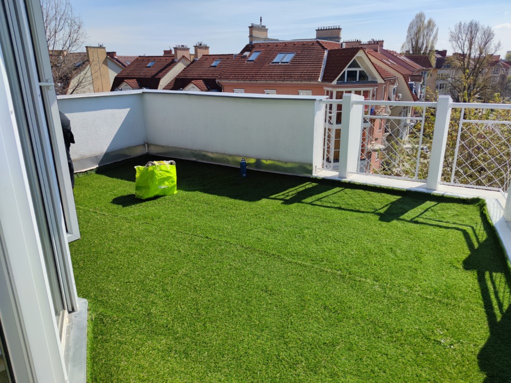 Finished waterproof terrace surface.