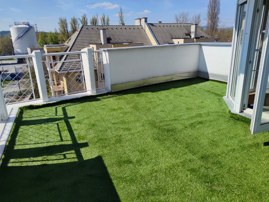 Finished waterproof terrace surface.