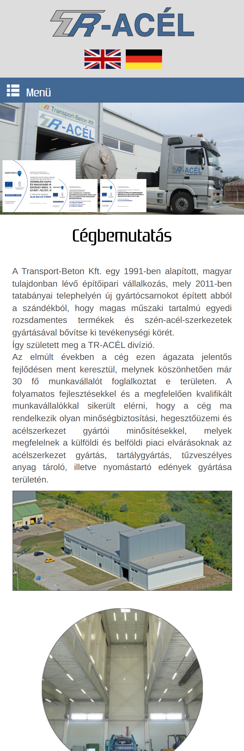 Valós mobil főoldal, a felső 1200 pixel