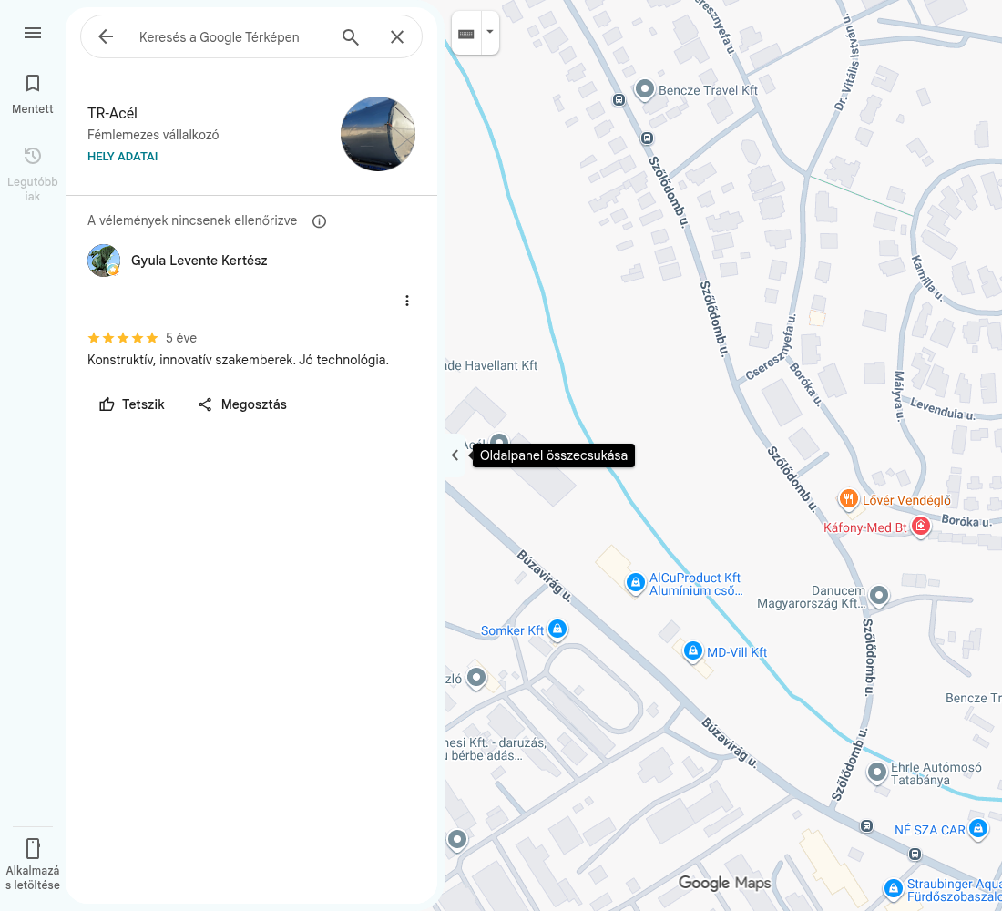Valós Google vélemény a szakértelemről
