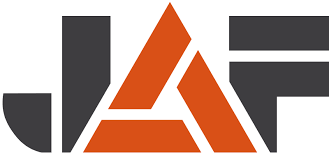 Black and orange JAF logo.