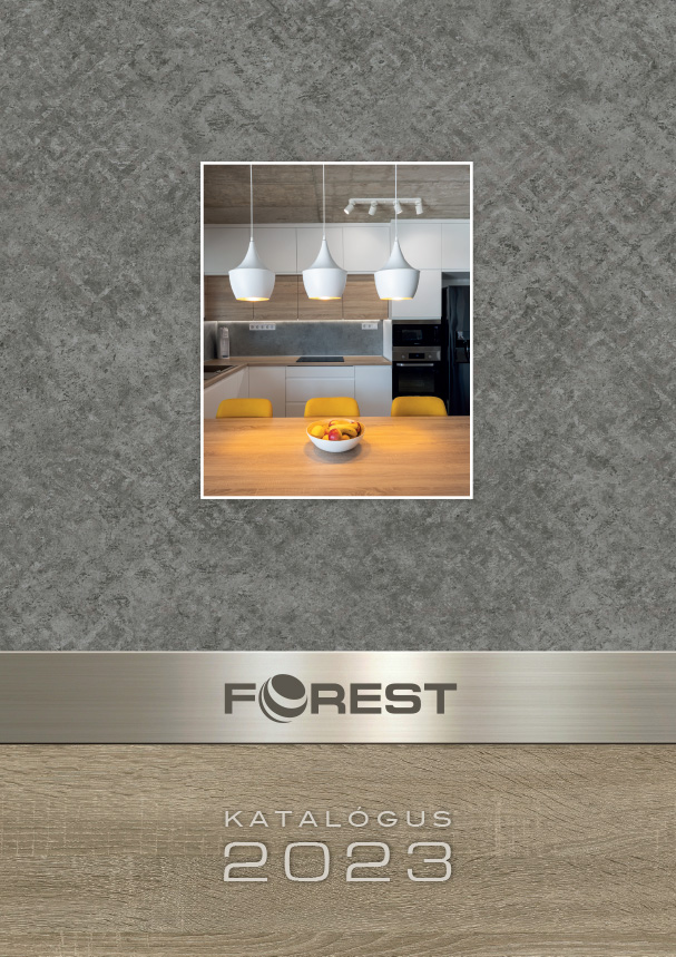 Gray brochure cover with a small kitchen photo and large white title area.