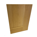 Small door sample with rectangular inset panel on green cutout background.